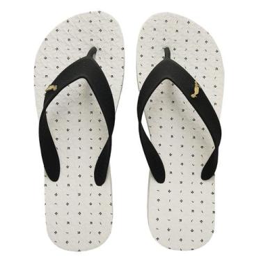 Imagem de Chinelo Reserva Go Sandália Masculino Branco Preto Trancoso RSV Patter