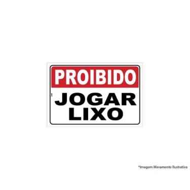 Imagem de Placa Sinal.Pvc 20X30Cm Proibido Jogar Lixo Ref2515 - LOOK