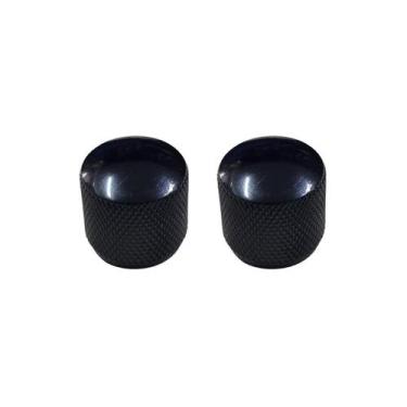 Imagem de Kit 2 Knob Baixo Guitarra Metal Sem Parafuso KB01 Preto - Andaluz
