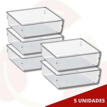 Imagem de Kit Organizador Pequeno Porta Joias Gavetas Acessórios 5 Uni - PLASTUT