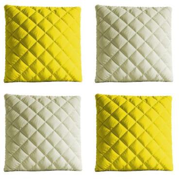 Imagem de Kit 4 Capas De Almofadas Lisas Mateladas 45x45 com ziper - Lucélia bor