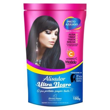 Imagem de Hene em Gel Perfumado Modelo Alisador Ultra Negro 03x180gr Preto Forte