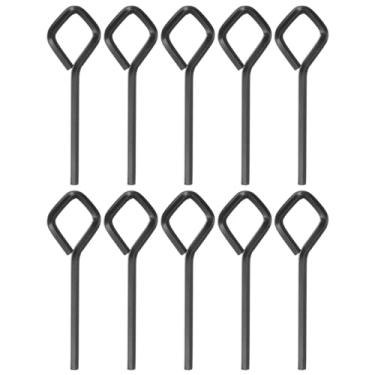 Imagem de HARFINGTON 10 chaves sextavadas para cães de 1/20.3 cm SAE chave inglesa de metal para porta de cachorro com laço completo de diamante para dispositivos de saída de emergência com barra de empurrar,