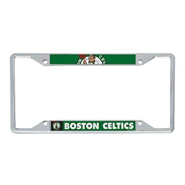 Imagem de Moldura de placa de licença de metal da equipe Boston Celtics NBA para frente ou traseira do carro oficialmente licenciada (de perto)