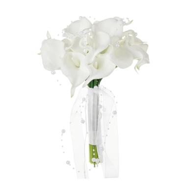 Imagem de Badiman Buquê de Noiva de Casamento Buquê de Casamento Elegante Flores Artificiais Decoração para Cerimônia de Dia Dos Namorados Aniversário Casa Casamento, semTulipa 21x28cm