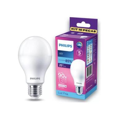 Imagem de Lâmpada Led Philips bulbo A65 E27 Branca Fria (6500k) - 13W