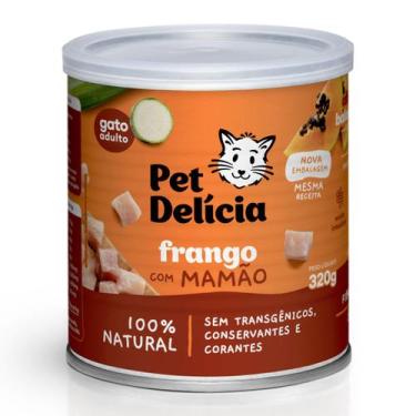 Imagem de Alimento úmido pet delícia frango com mamao 320g gatos - Pet Delicia