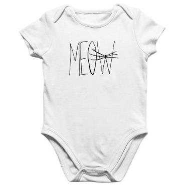 Imagem de Body Bebê Algodão Meow - Foca na Moda, Branco, GG