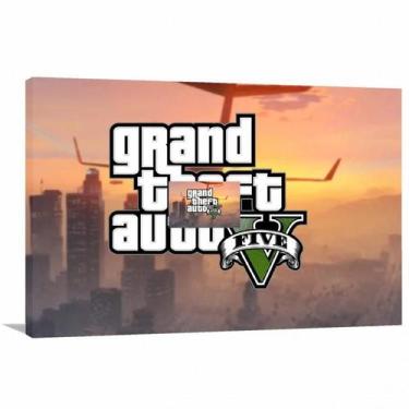 Imagem de Quadro decorativo GTA 5 - Jogos - Tela em Tecido - Wall Frame
