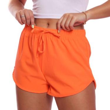 Imagem de Short Feminino Shortinho Tactel Moda Praia Piscina Verão Adulto - Brás