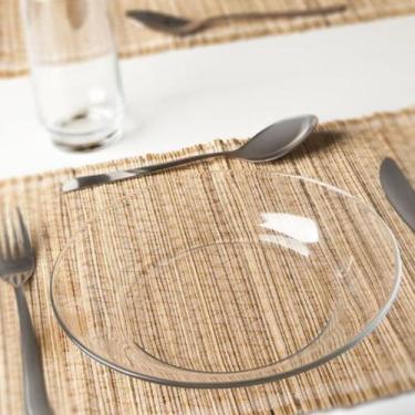 Imagem de Conj. 24 Pratos Fundos 22cm - Refeição Vidro Transparente - PRATICASA