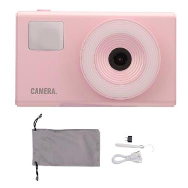 Imagem de Câmera Digital, Câmera de Vlogging Com Foco Automático 4K 48MP, Câmera Aponte e Dispare de 2,4 Polegadas Com Zoom Digital de 16X e Luz de Preenchimento, Bateria de 600mAh (Rosa)