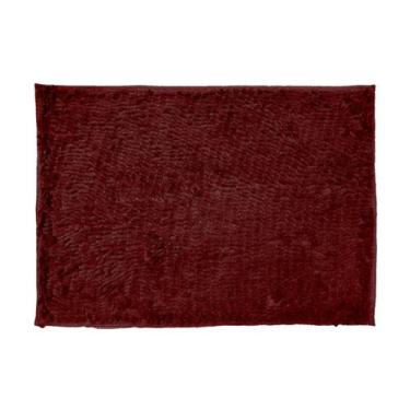 Imagem de Tapete Antiderrapante Macarrãozinho 50 Cm X 70 Cm - Vinho - Campari