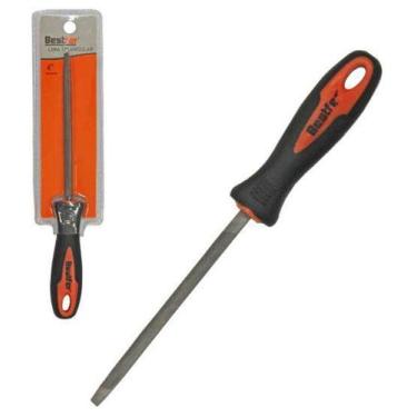 Imagem de Lima triangular p/metais 4" c/cabo de plastico na cartela - Rio Chens