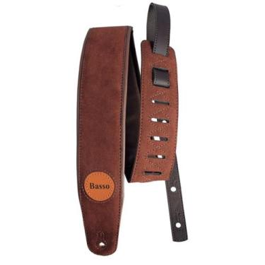 Imagem de Correia Guitarra Violão Baixo Basso Cla 04 Camurca Marrom