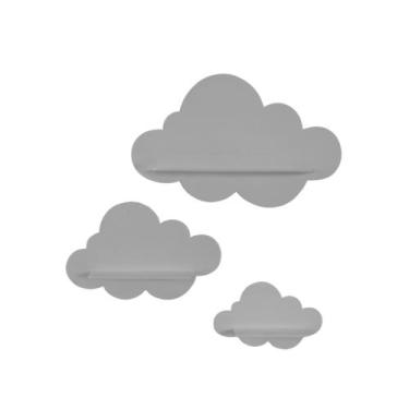 Imagem de Trio De Prateleiras Nuvens Nichos Quadros Quarto Decoração - CRIATIVA 