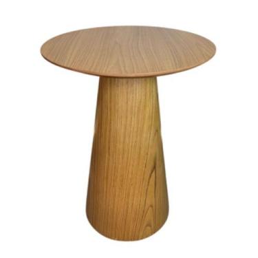 Imagem de Mesa de Apoio Cone Laminada em Madeira Natural - Tampo 70 cm Altura 60