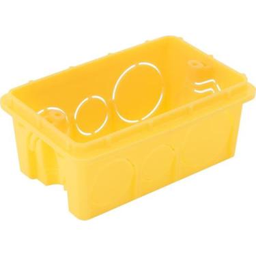 Imagem de Caixa de Luz Tramontina Embutir Reforçada 4x2 Amarela PVC