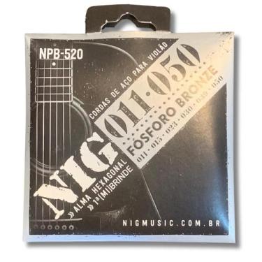 Imagem de Encordoamento Violão Aço Fósforo Bronze Nig .011