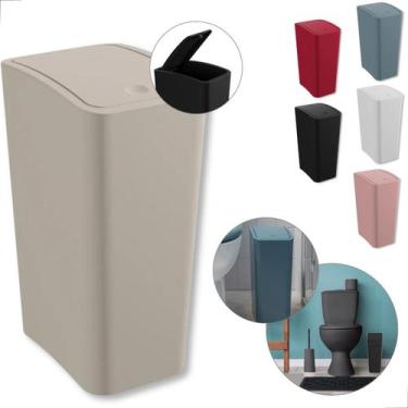 Imagem de Lixeira Cesto De Lixo Tampa Click Para Banheiro E Cozinha 8L - ASTRA, 