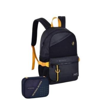 Imagem de Mochila Free Fire Costas E Estojo Escolar Amarelo Preto Clio-Unissex