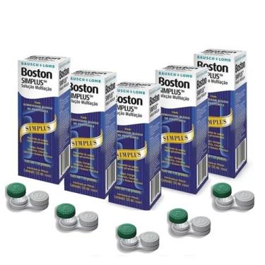Imagem de 5 Boston Simplus 120Ml Solução Multiação + Economia - Bausch Lomb