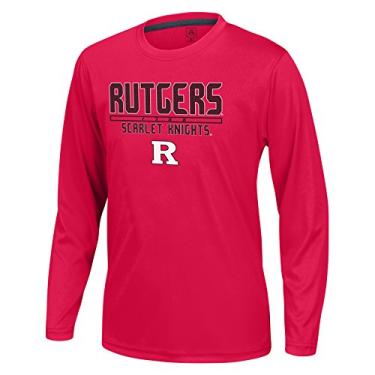 Imagem de J America NCAA Rutgers Scarlet Knights Boys Youth School Slogan manga longa Callout Poly Tee, vermelho, pequeno