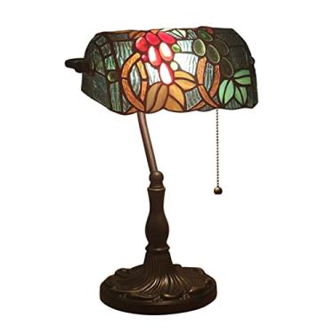 Imagem de Abajur estilo Tiffany Abajur de mesa para quarto Mesa de cabeceira República China Retro Nostálgico Abajur de luxo Mesa de assento para cartão de bar Criativo para iluminação