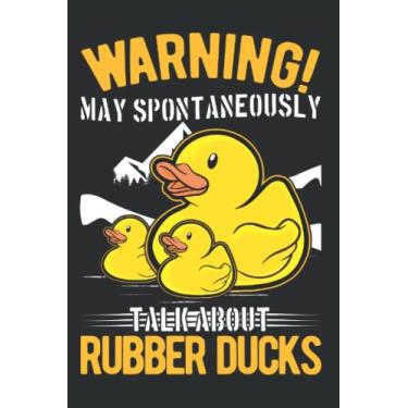 Imagem de Notebook With Rubber Duck: May Spontaneously Talk About Rubber Ducks / 6x9 Inches / 120 graph Sites