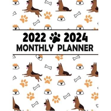 Imagem de Monthly Planner 2022-2024: Cute German Shepherd Planner | 3 Year Monthly Planner | 36 Months Agenda|Schedule Organizer & Agenda With Projects/Notes/Goals & Checklists