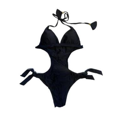 Imagem de Maiô Biquini Body Engana Mamãe Proteção Uv - Modella, Preto, G