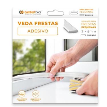 Imagem de Veda Frestas Janela Porta 2MM 6 Metros COMFORT DOOR PAI, BRANCO
