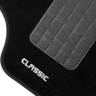 Imagem de Jogo Tapete Carpete Automotivo Carro Chev Corsa Classic Todos Anos 1996 até 2014 Preto Kit 5 Peças Encaixe Perfeito Durável Conjunto Personalizado