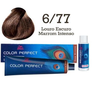 Imagem de Coloração Color Perfect 6/77 Louro Escuro Marrom Intenso + Emulsão Oxi