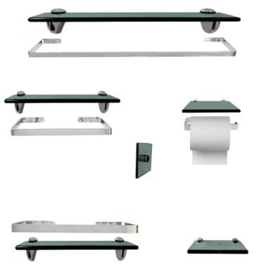 Imagem de Kit De Acessorios Para Banheiro Perola Premium Ctucano - Diretoo, Verd
