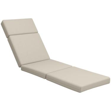 Imagem de Almofadas de espreguiçadeira para ambientes externos, 203 x 66 x 10 cm para móveis ao ar livre - Almofada de substituição à prova d'água para sala de estar e pátio, almofada grossa resistente ao