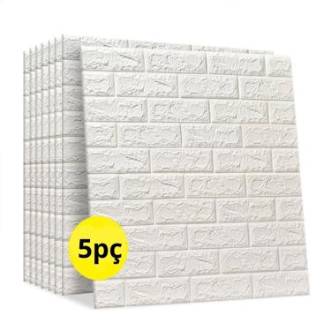 Imagem de KIT 5 Placas Painel Adesivo 3D Alto Relevo 70x77 Autocolante