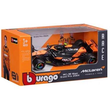 Imagem de F 1 McLaren MCL38 2024 Lando Norris  4 Burago 1/43, Laranja