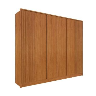 Imagem de Roupeiro 6 Portas Barcelona Ripado Tcil Cinamomo