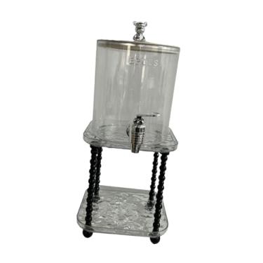 Imagem de IEUDNS Dispensador de bebida gelada jarra de água fria refrigerador de mesa de tufoot chaleira de limão de limão para churrasco para churrasqueira, com Rack