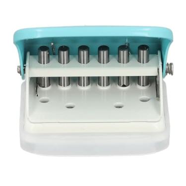 Imagem de Perfurador Versátil, Perfurador de 6 Furos para A4 B5 A5 Com Régua de Posicionamento, Lâmina de Metal (para Folhas soltas) (Verde)