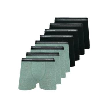 Imagem de Kit com 8 Cuecas Boxer Lupo 523-088, Cinza, GG