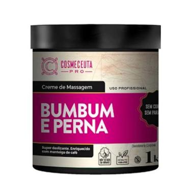 Imagem de Creme de Massagem Profissional cosmeceuta Bumbum e Perna 1Kg - Combate a flacidez, ameniza as estrias e celulites da região