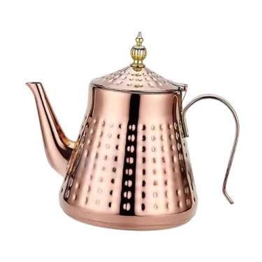 Imagem de WeiLaiKeQi Chaleira de chá de aço inoxidável dispensador de água quente com filtro para a chaleira de água da fabricante de chá para pequenos acampamentos para