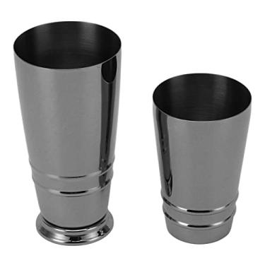 Imagem de Coqueteleira 304 Stainl Steel Wine Cup Japae Rican Boston Shaker Cocktail Shaker Baron (revestimento preto)