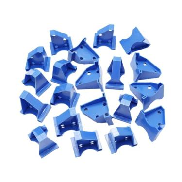 Imagem de Generic 20x espaçadores de piso, ferramenta de instalação de piso de madeira, economia de tempo, acessórios de piso laminado de 1/4 "de 1/2" para ladrilhos de, Azul