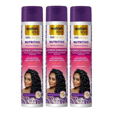Imagem de Kit 3 Und Condicionador Salon Line Sos Nutri 300ml