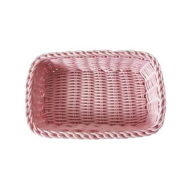 Imagem de cesta de frutas Cesta de decoração para armazenamento doméstico Cesta de frutas nórdica para armazenamento decoração de cozinha(Pink)