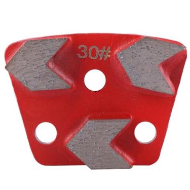 Imagem de Disco de Moagem Trapézio, 3pcs Trapézios Diamante Piso Machucing Bloco de Galho #30 Ligações de Metal de Grão Raspador para Moedor de Piso de Concreto