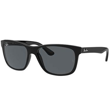 Imagem de Ray-Ban Óculos de sol quadrados masculinos RB4181, Preto/cinza escuro, 57 mm